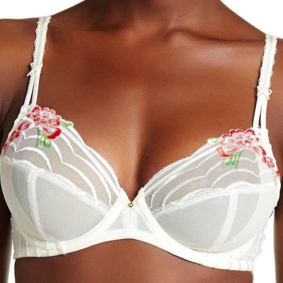Wacoal Other - NWT Wacoal Europe Women's Classic Intuition Plunge Bra Sheer Vanilla Cream 32DD